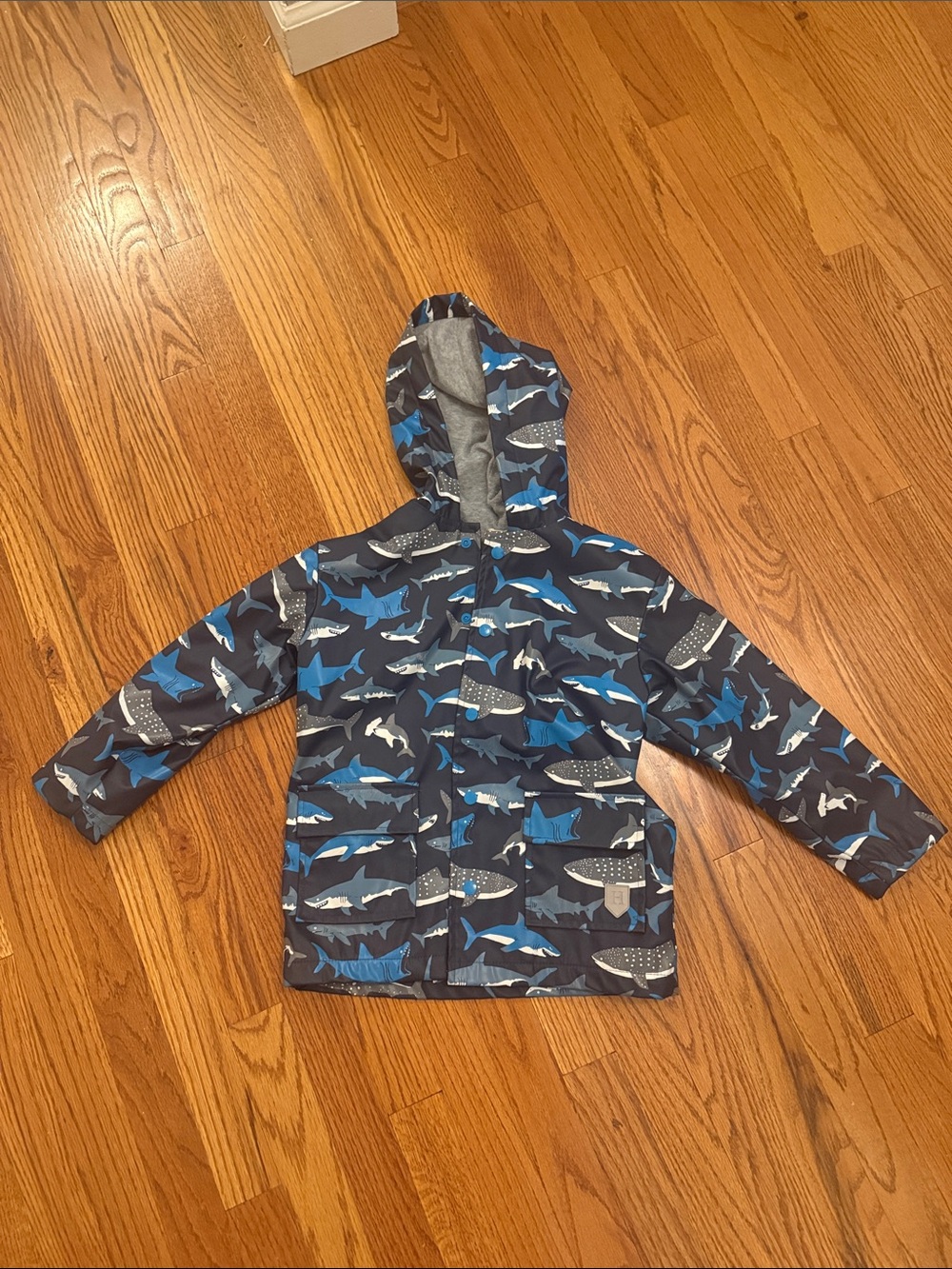 Hatley Shark Hooded Rain Jacket coat 6